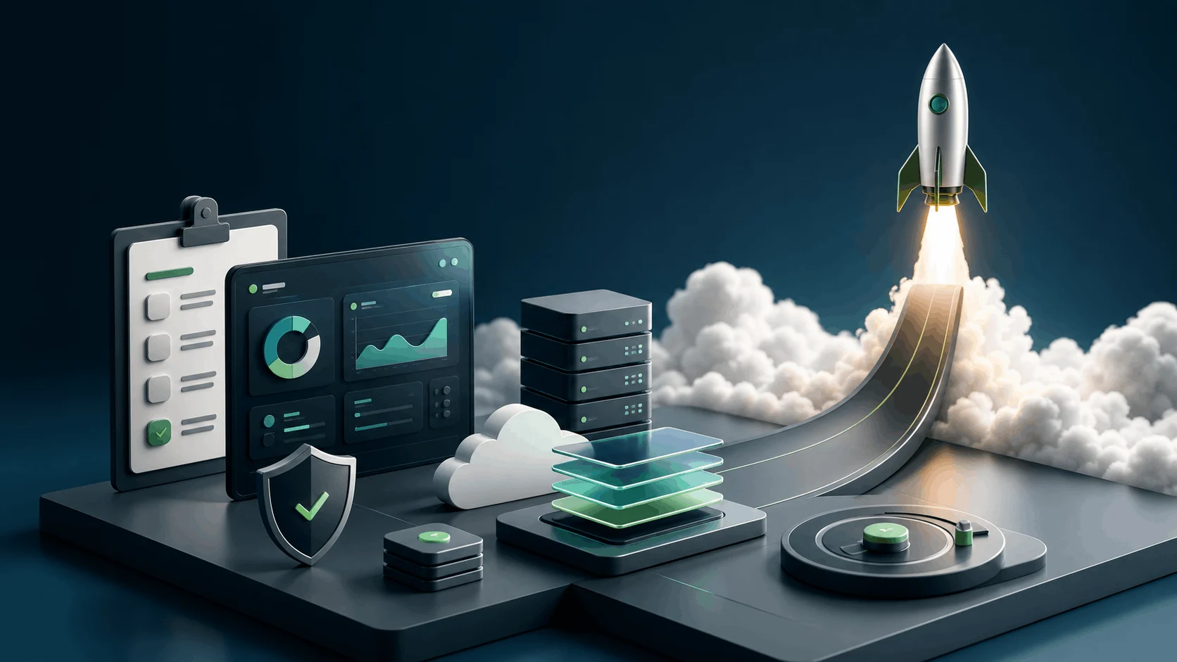 استعداد منتج تقني ناشئ للإطلاق عبر MVP والتحليلات والأمان والبنية